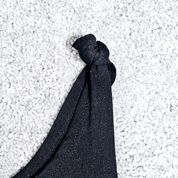 Zara Knotted Strap Knit Dress Women's Medium Fall Winter Collection Black Mini - Picture 4 of 8